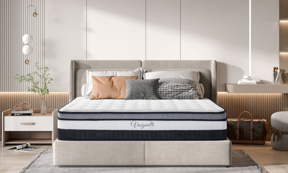 Vesgantti Nova Luxe Hybrid Mattress-11 Inch Euro(Box) Top Mattress,Starlight Beds -Luxury Single Memory Foam and Spring Mattress, Starlight Beds