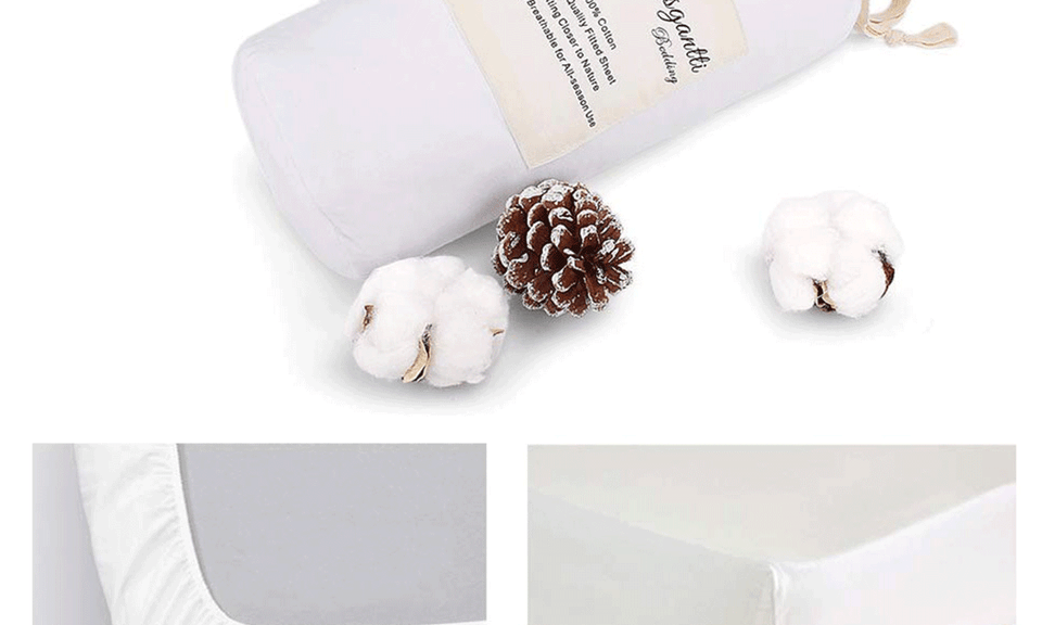 Ultra Soft Fitted Sheet (Queen) White 250 Thread Count