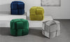 Vesgantti Repose-Pieds Pouf Ottoman en Velours Tressé Tabouret Pouf Carré Rembourré Moderne Cube Ottoman Polyvalent pour Salon Chambre Salle de Séjour 43 x 43 x 46 cm